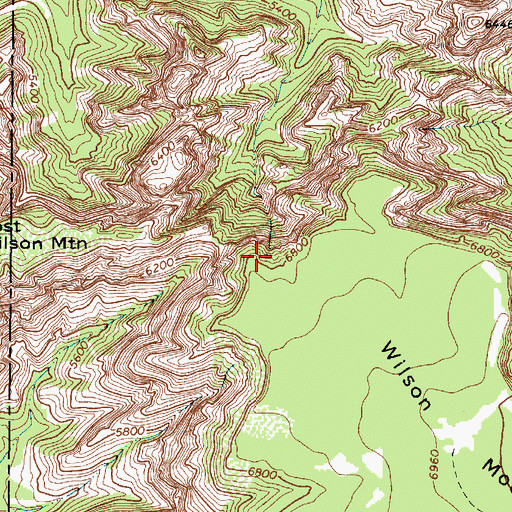 Topographic Map of Wilson Tank, AZ