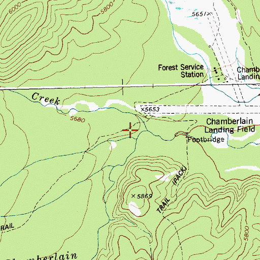 Topographic Map of Flossie Creek, ID