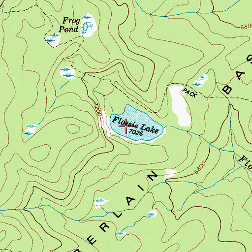 Topographic Map of Flossie Lake, ID