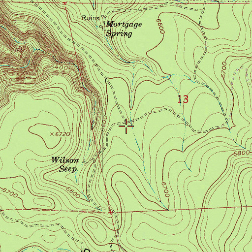 Topographic Map of Wilson Tank, AZ