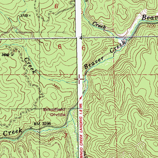 Topographic Map of Flume Creek, ID