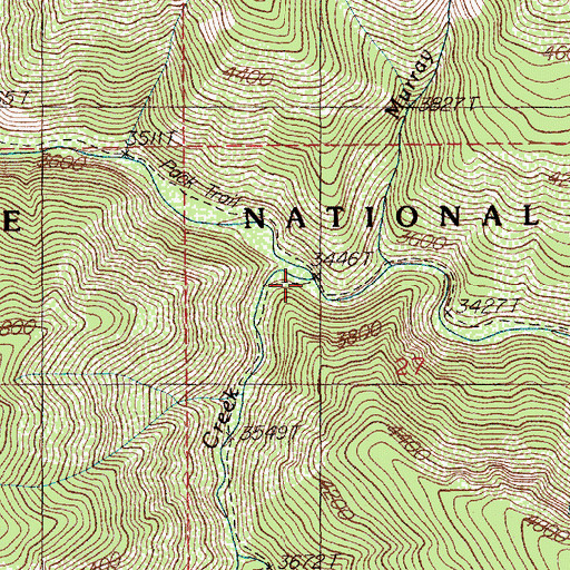 Topographic Map of Flume Creek, ID
