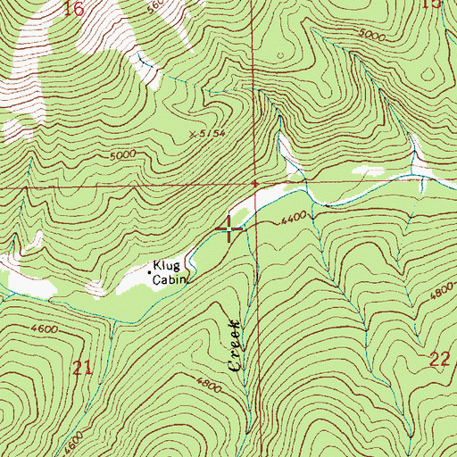 Topographic Map of Fly Creek, ID