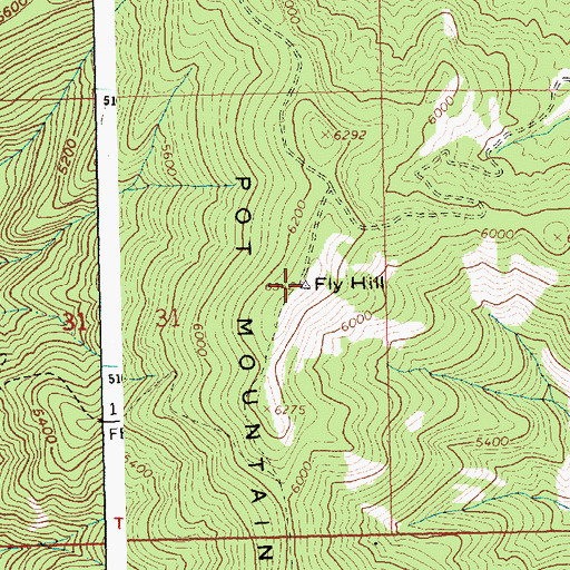 Topographic Map of Fly Hill, ID
