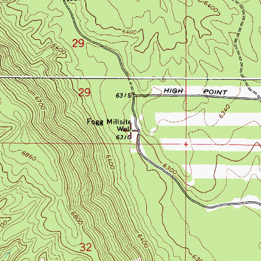 Topographic Map of Fogg Millsite Well, ID