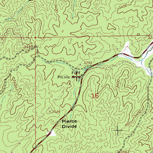 Topographic Map of Fohl Picnic Area, ID
