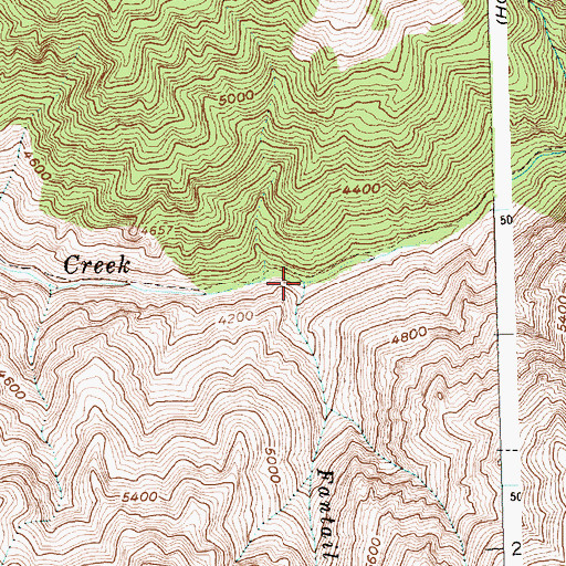 Topographic Map of Fontail Creek, ID