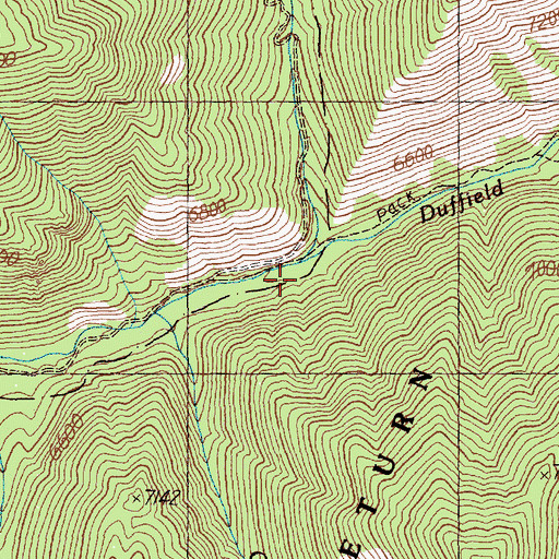Topographic Map of Fontez Creek, ID