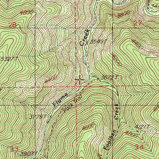 Topographic Map of Foolhen Creek, ID