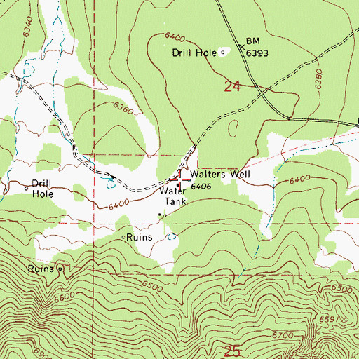 Topographic Map of Winton Well, AZ