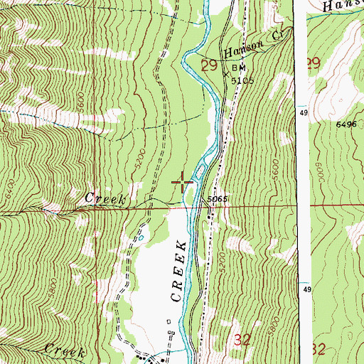 Topographic Map of Forstrum Creek, ID