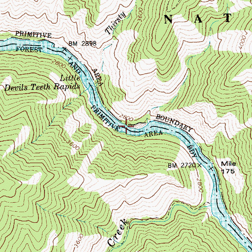 Topographic Map of Fortune Creek, ID