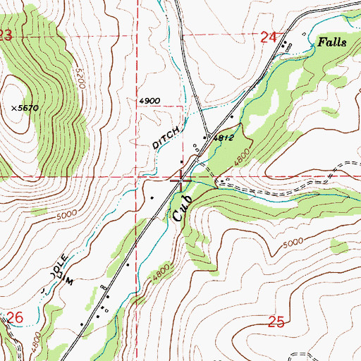 Topographic Map of Foster Creek, ID