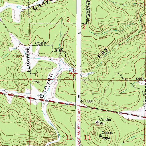 Topographic Map of Woody Tank, AZ