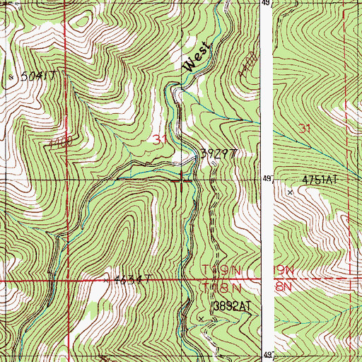 Topographic Map of Fourth of July Creek, ID