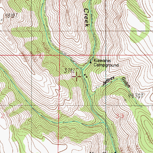Topographic Map of Fourth of July Creek, ID