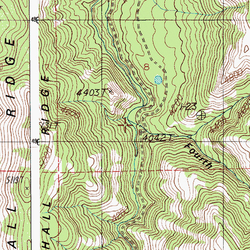 Topographic Map of Fourth Gulch, ID