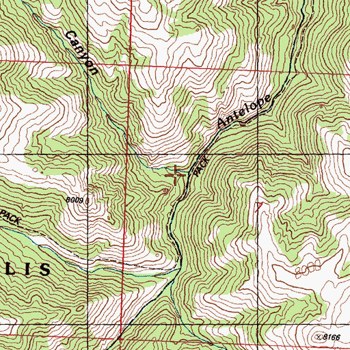 Topographic Map of Fox Canyon, ID