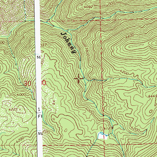 Topographic Map of Fox Creek, ID