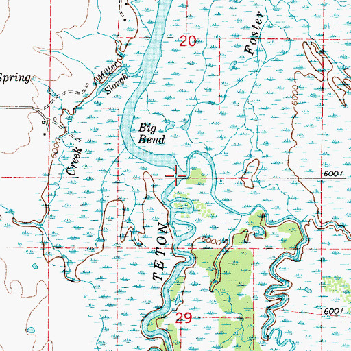 Topographic Map of Fox Creek, ID