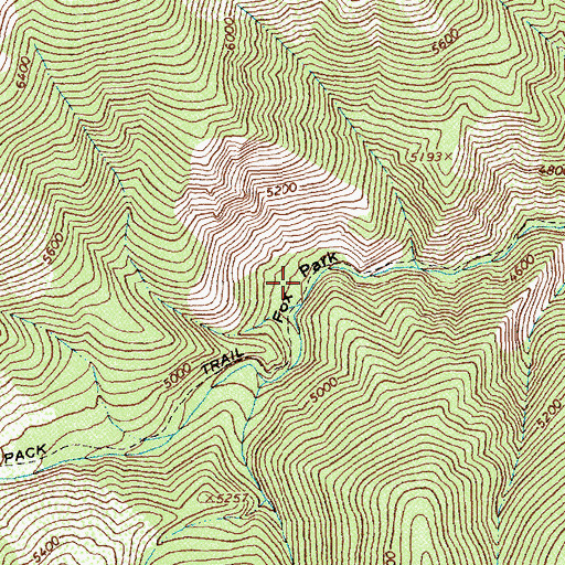 Topographic Map of Fox Park, ID