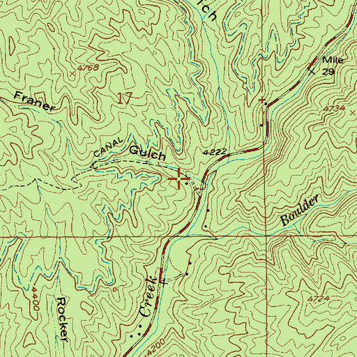 Topographic Map of Franer Gulch, ID