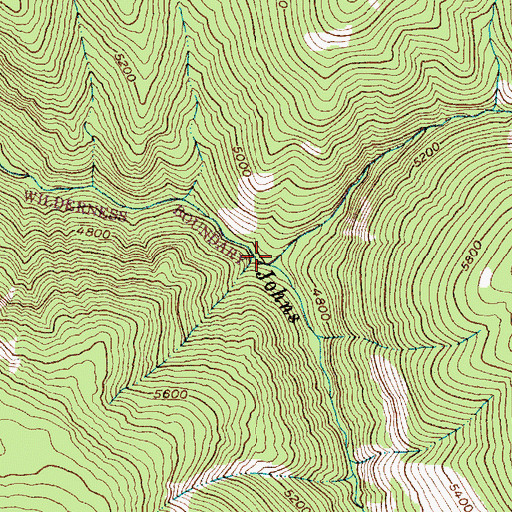 Topographic Map of Frank Brown Creek, ID