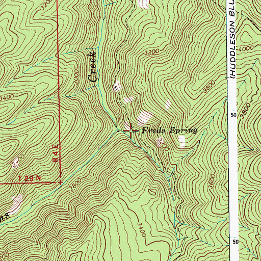 Topographic Map of Freds Spring, ID