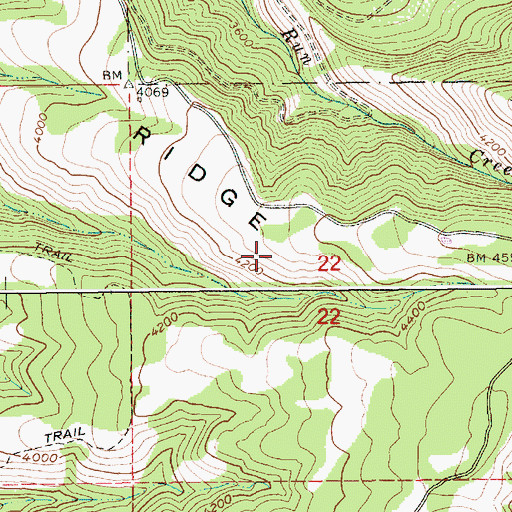 Topographic Map of Free Use Ridge, ID