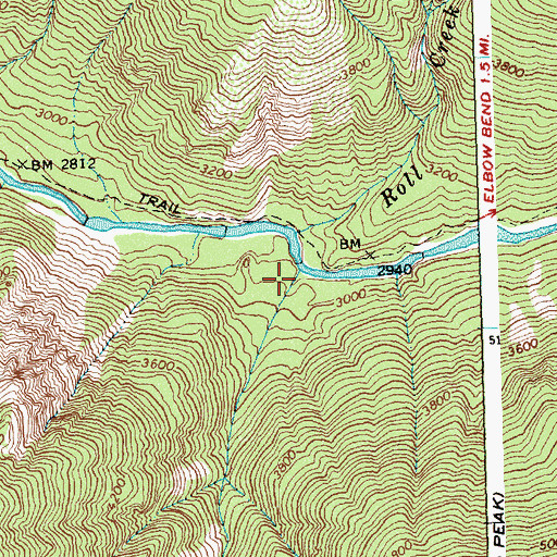 Topographic Map of Freeman Creek, ID