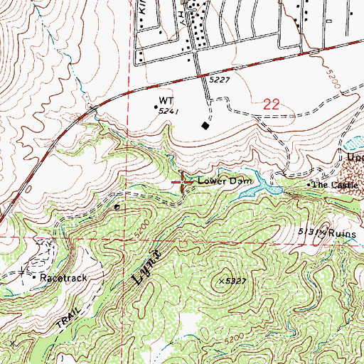 Topographic Map of Alberson Wash, AZ