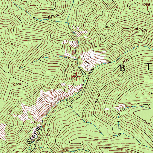 Topographic Map of French Creek, ID