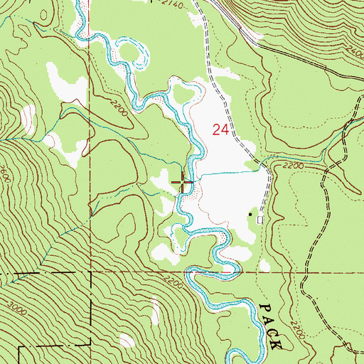Topographic Map of French Creek, ID