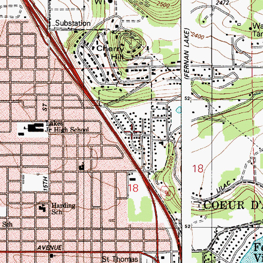 Topographic Map of French Gulch, ID