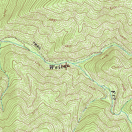 Topographic Map of Fro Creek, ID