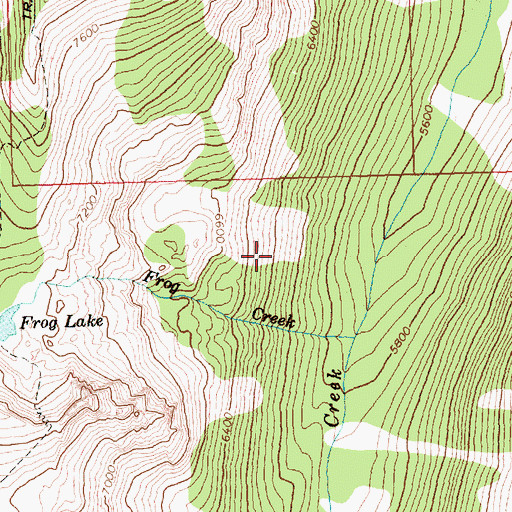 Topographic Map of Frog Creek, ID