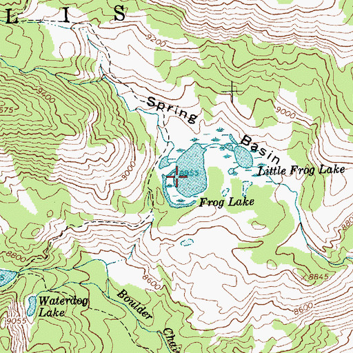 Topographic Map of Frog Lake, ID