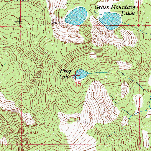 Topographic Map of Frog Lake, ID