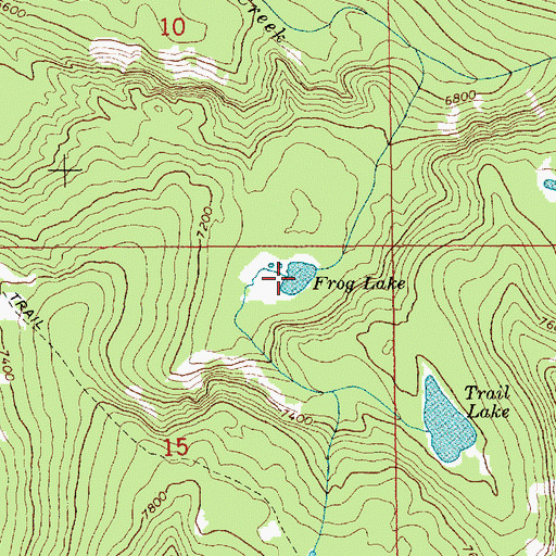 Topographic Map of Frog Lake, ID
