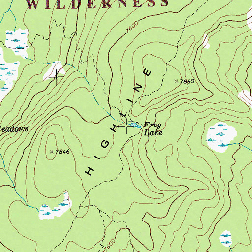 Topographic Map of Frog Lake, ID