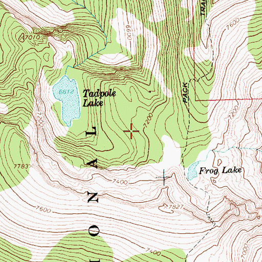 Topographic Map of Frog Lake, ID