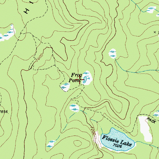 Topographic Map of Frog Pond, ID