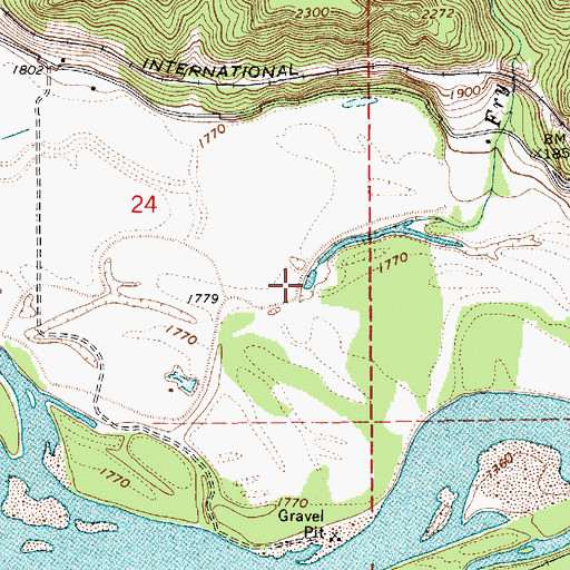 Topographic Map of Fry Creek, ID
