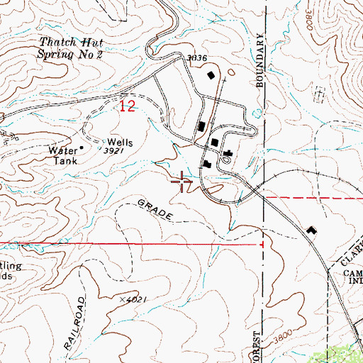 Topographic Map of American Cement Corporation Substation, AZ