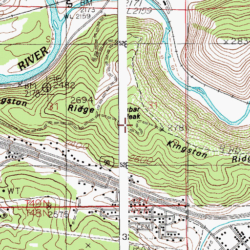 Topographic Map of Fubar Peak, ID