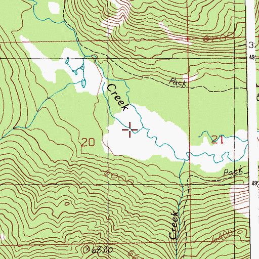 Topographic Map of Full Moon Creek, ID