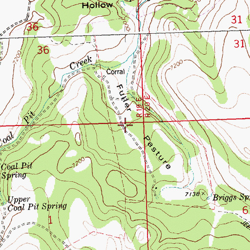 Topographic Map of Fuller Pasture, ID