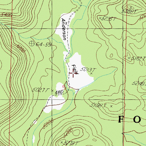 Topographic Map of Anderson Field, AZ