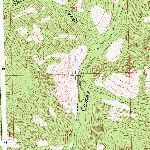 Topographic Map of Furnace Creek, ID