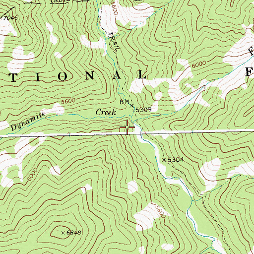 Topographic Map of Fuse Creek, ID